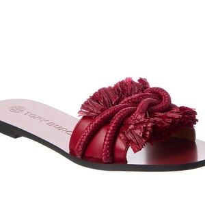 NWT Ladies Tory Burch Red Rope Slide Sandal in Size 9.5 M